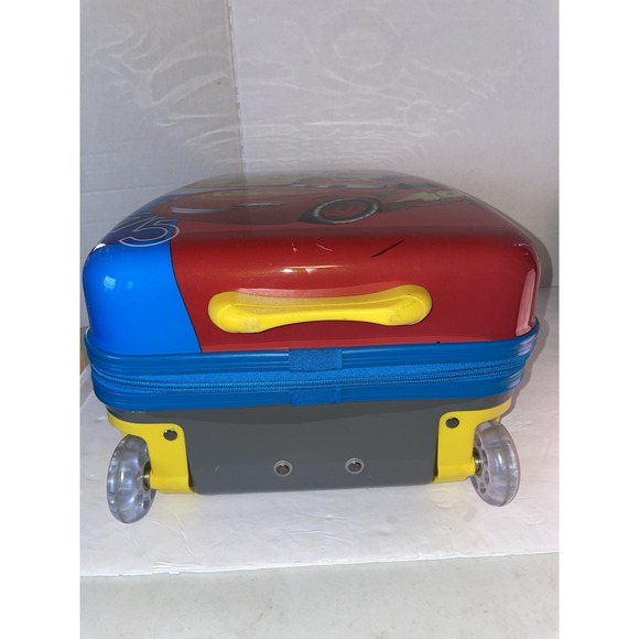 American Tourister Kids Disney Lighting McQueen Roll Aboard Hard Sided Suitcase - Picture 10 of 16